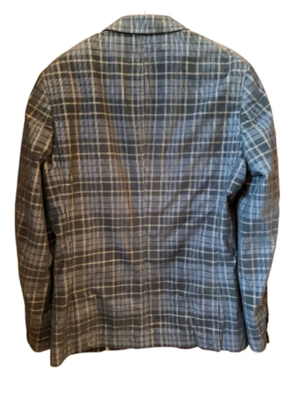 English Laundry Blazer Mens Size M Gray Plaid Lightweight Sport Coat Casual